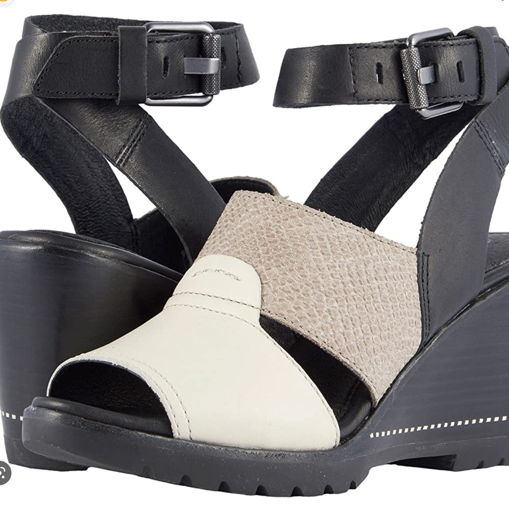Sorel After Hours Colorblock Wedge Sandals.
